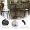 Flash Furniture Lars 30 in Round Wood Cocktail Table with 30 in and 42 in Columns, Black XA-30-COTA-BK-GG - alternate 5